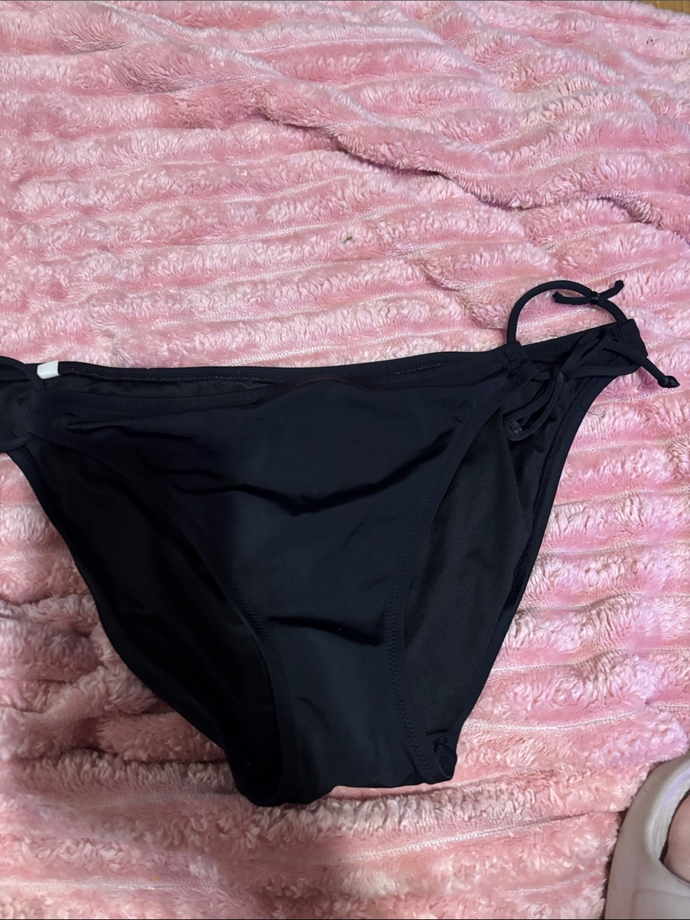 Tie string bikini bottoms, sizeL, black